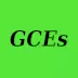 Image of the word GCEs against a green background